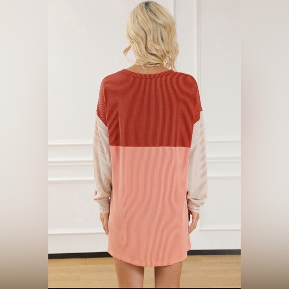 Tate- colorblock corded mini dress - Picture 2 of 4